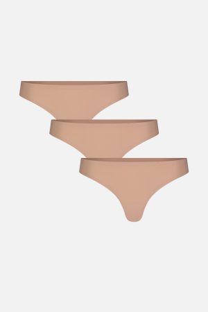 Base Low Thong in Buff (Pack)